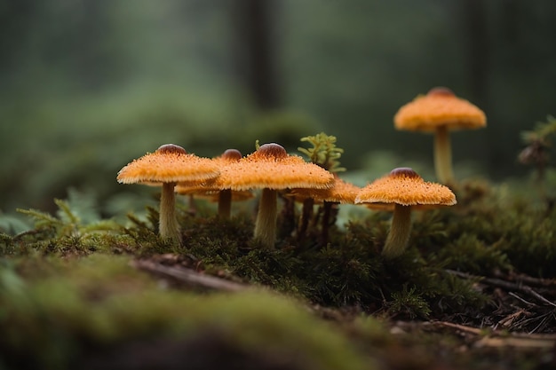 La encantadora conífera Hypholoma capnoides Un viaje visual a la intrincada belleza de los hongos de la naturaleza