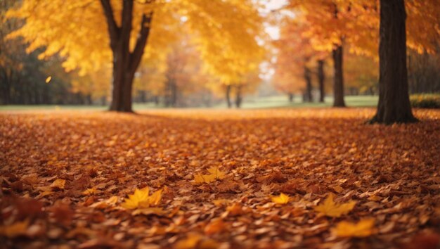 Foto encantadora felicidad de otoño colores cautivadores y tranquilidad en un pintoresco parque