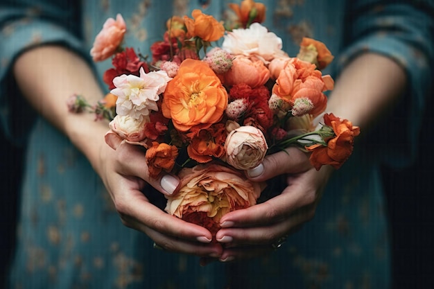 Encantadora fotografía macro que captura la delicada belleza de las flores tomadas a mano