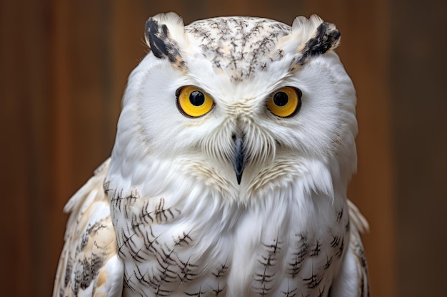 Una encantadora historia de un encuentro nocturno con una majestuosa IA generativa de búho blanco