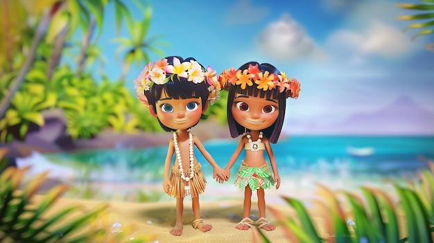 Una encantadora pareja de niños para libros infantiles.
