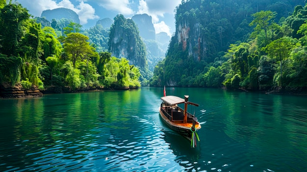 Encantadora Tailândia Uma sinfonia serena de montanhas, rios e mares