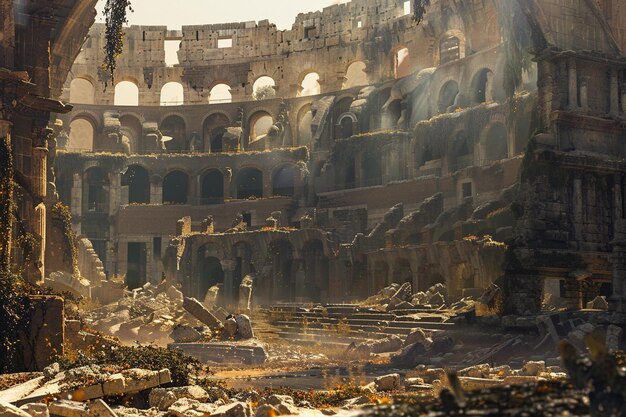 Las encantadoras ruinas de un antiguo coliseo