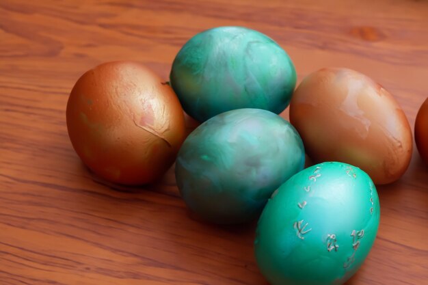 Encantadores huevos de Pascua en colores pastel Delicioso tonos de la temporada