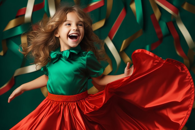 El encanto alegre del traje de Navidad