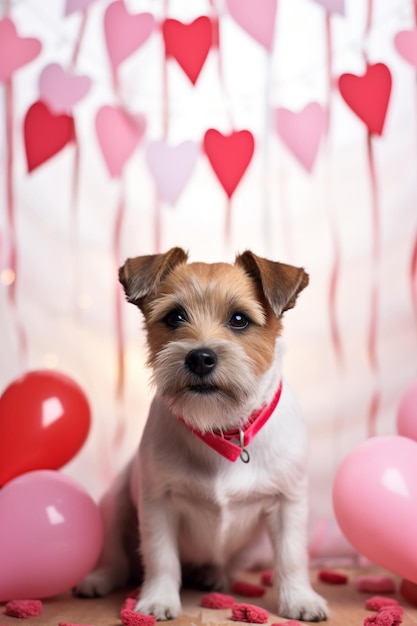 El encanto de la bandera del día de San Valentín