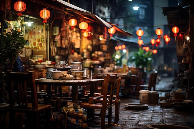 Foto encanto culinario urbano generativo ai