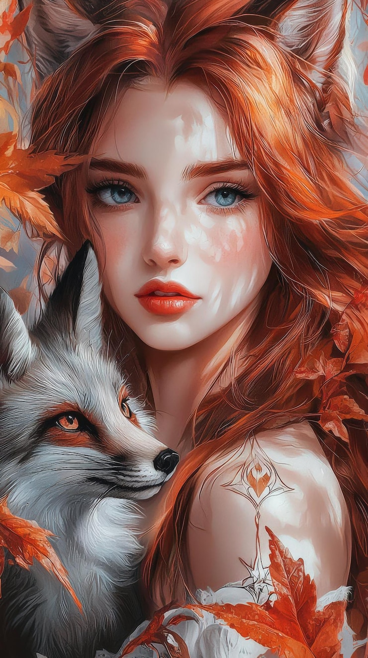 Foto encanto do outono fox maiden tarot