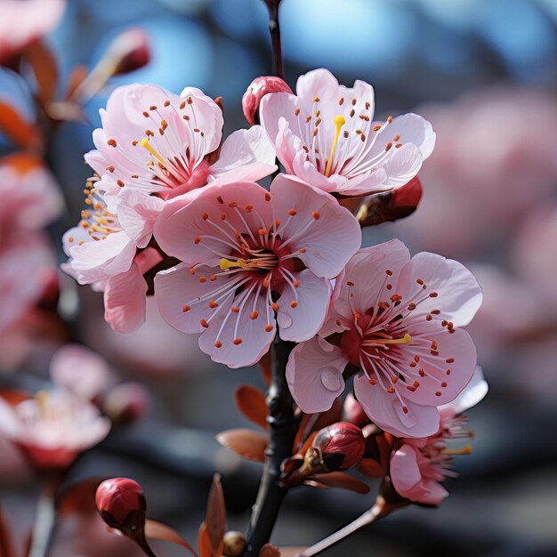 El encanto de la flor de cerezo El fondo de la primavera