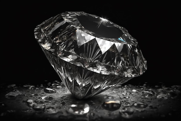 El encanto de la hermosa piedra preciosa de diamante