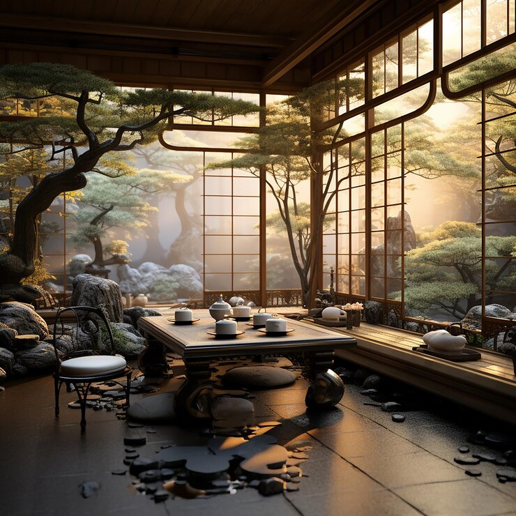 El encanto de las nuevas casas de té de estilo chino en 4K