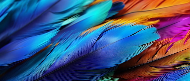 El encanto de las plumas multicolores en la naturaleza