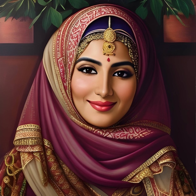 Encanto Radiante Descubre la Elegancia de la Sonrisa Tímida de la Hermosa Mujer Árabe