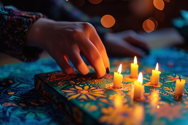 Encendiendo la tradicional linterna del Ramadán