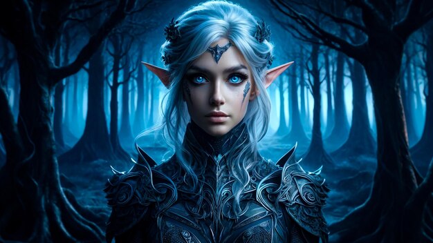 Enchanted Forest Female Elf Warrior Elegance (Feminino Guerreiro Elfo da Floresta Encantada)