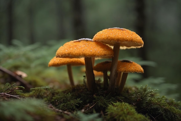 Enchanting ConiferHypholoma capnoides Uma viagem visual para a beleza intrincada dos fungos da natureza