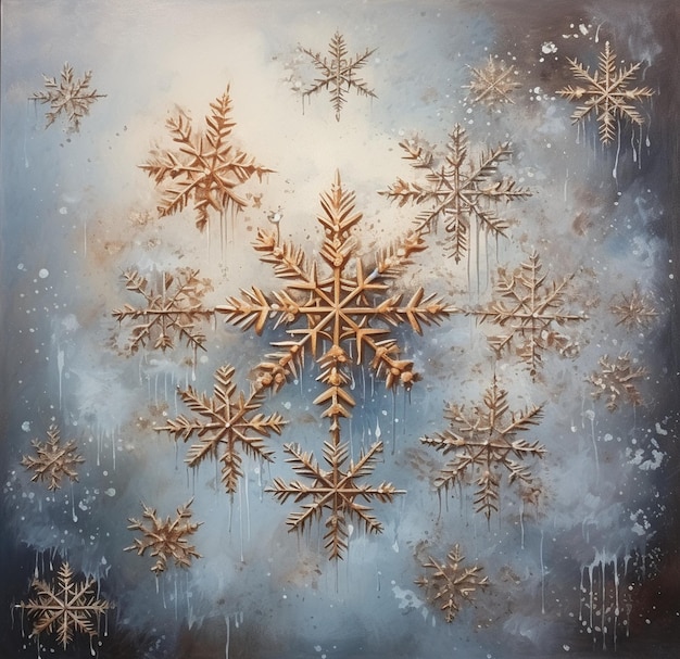 Enchanting Dance of Snowflakes Uma obra-prima vintage inspirada em Jon J. Muth