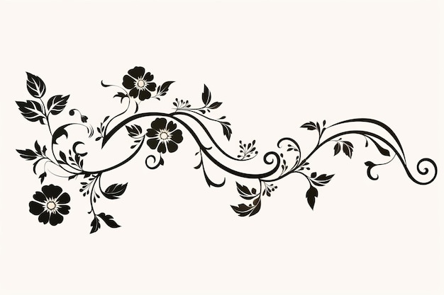 Enchanting Leaf Border Clipart em preto e branco atemporal AR 32