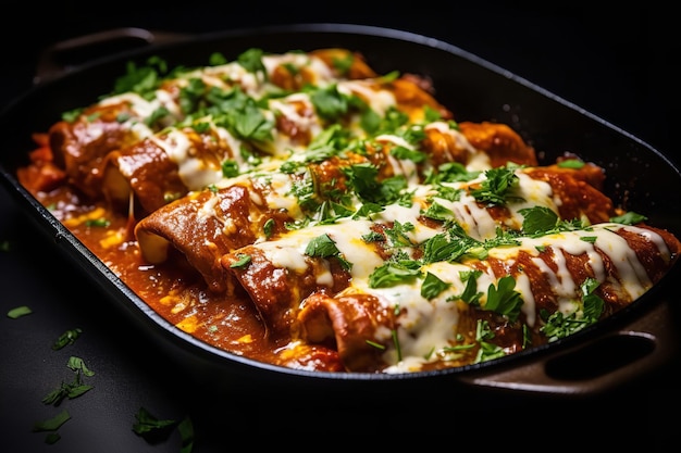 Enchiladas De Carne Con Tortillas De Harina Comida Mexicana