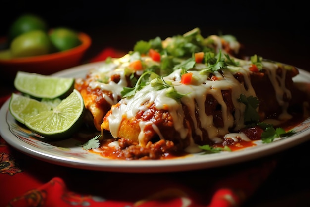 Enchiladas de panela lenta comida mexicana