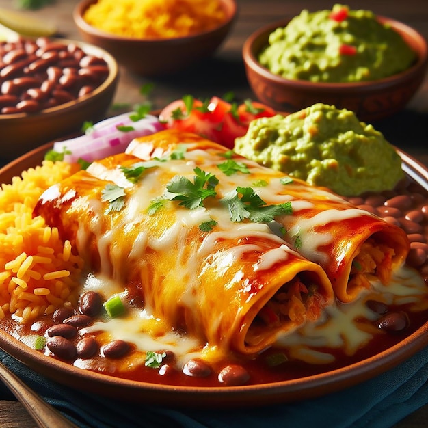 Enchiladas imagen de comida mexicana