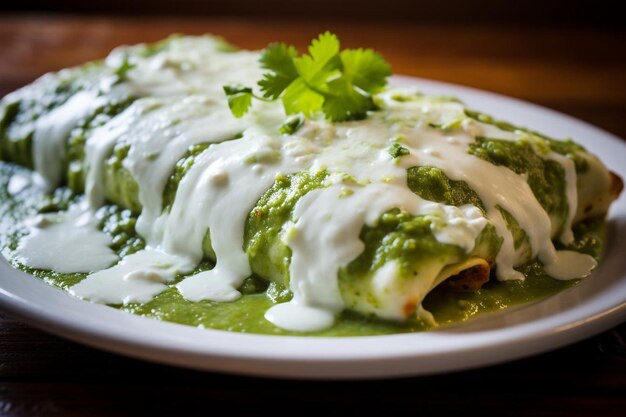 Enchiladas Suizas mit cremiger grüner Soße