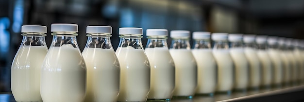 Enchimento de leite ou iogurte em garrafas de plástico em fábricas de laticínios Equipamento de embalagem de fábricas lácteas