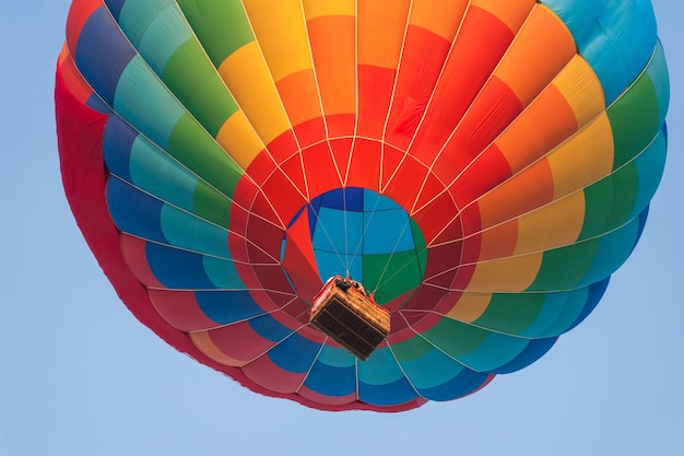 Encima de los globos se inflan y flotan en el aire