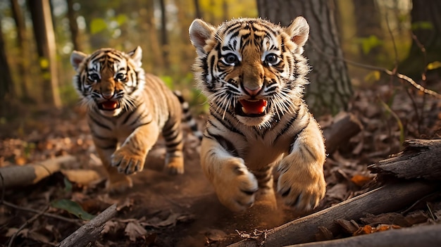 Encontro Majestoso Observando a Graça e o Poder de um Tigre Selvagem em Seu Habitat Natural