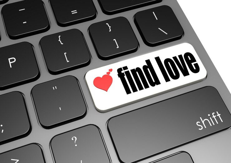 Foto encuentra el amor teclado negro