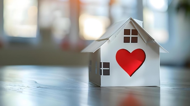 Foto encuentra un modelo de papelería d de la casa blanca con un símbolo de corazón rojo concepto lo siento, pero no pude encontrar un modelo de papelería d específico de la casa blanca con un símbolo del corazón rojo