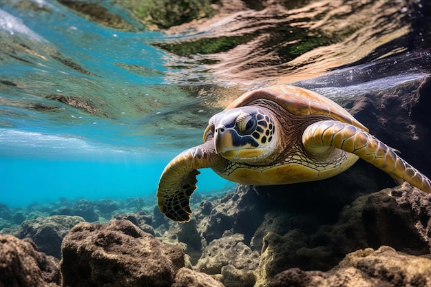 Un encuentro cautivador con la majestuosa tortuga marina en las islas Galápagos