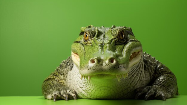 Foto encuentro con la vida silvestre en un telón de fondo sólido