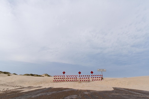 Ende der Straße auf South Padre Island, TX.