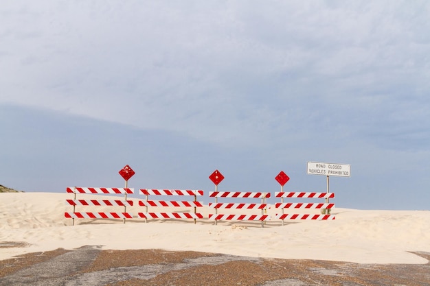 Ende der Straße auf South Padre Island, TX.