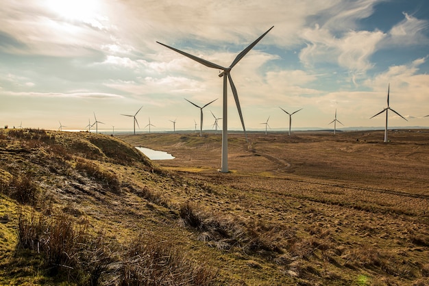 energia alternativa do parque eólico da turbina eólica