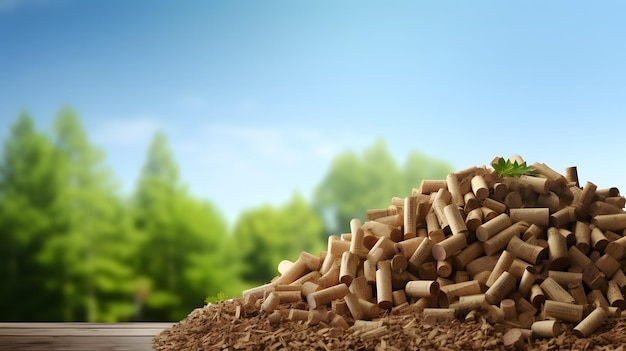Energía de la biomasa de pellets de madera orgánicos