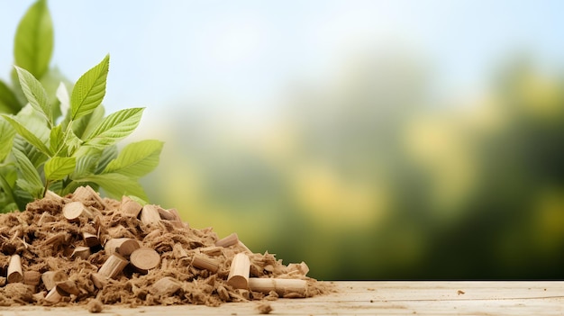 Energia de biomassa de pellets de madeira orgânicos