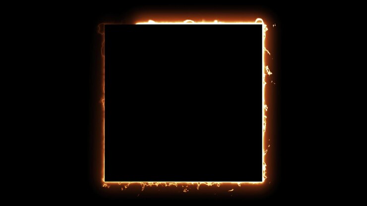 Foto energia de incêndio quadrada gerada por computador