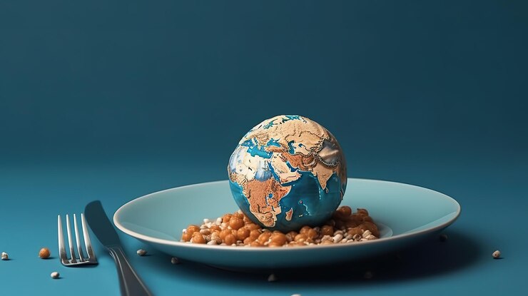 Energía economía política globalismo hambre pobreza y concepto mundial de alimentos Generativo Ai