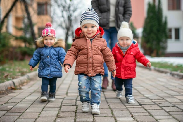 Foto energia sem limites crianças felizes em movimento