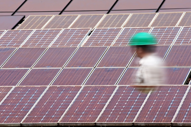 Energia solar célula verde