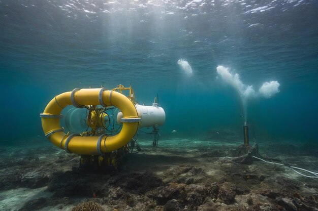 Foto energía de las turbinas submarinas