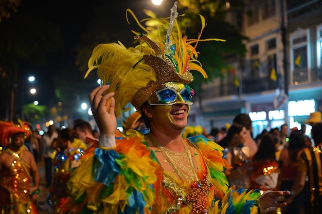 Foto un enérgico carnaval brasileño