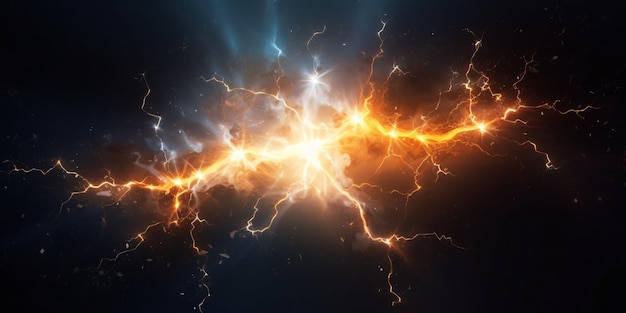 Energie-Blitz-Thunderbolt-Hintergrund, generative KI