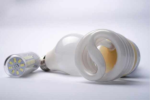 Energiesparlampe. LED-Lampe