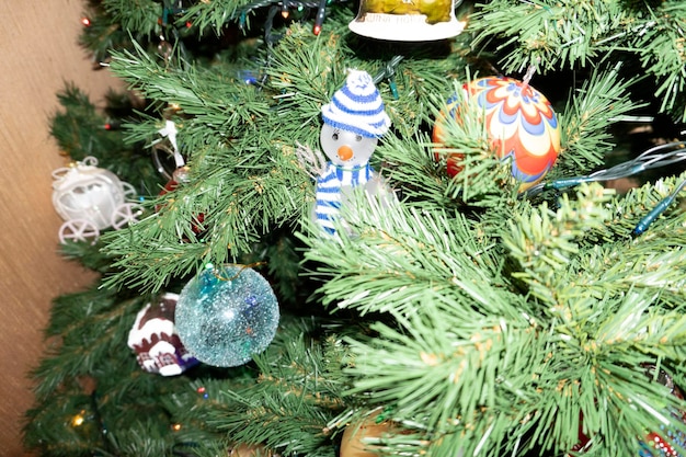 Enfeite de árvore de natal de bola de vidro pintado à mão de alta qualidade