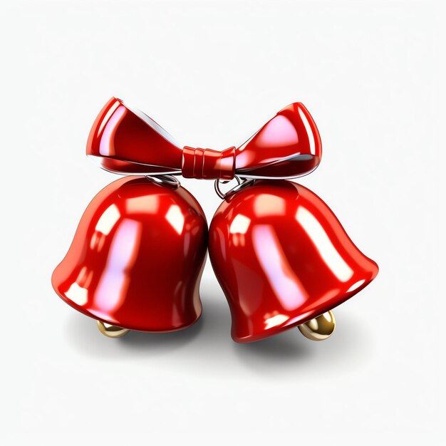Foto enfeite decorativo de natal com sinos dourados de natal ou sinos de jingle decoração de natal