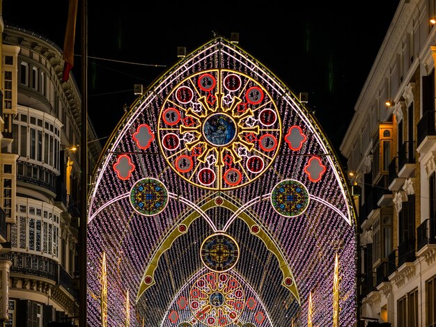 Enfeites de natal em calle larios.