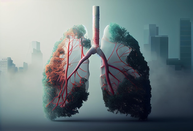 Enfermedad pulmonar por fumar contaminación del aire Generar Ai